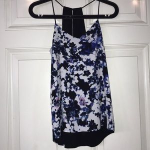 FLORAL/ BLACK REVERSIBLE TOP